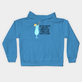 Vodka and White Tears Cocktail Kids Hoodie